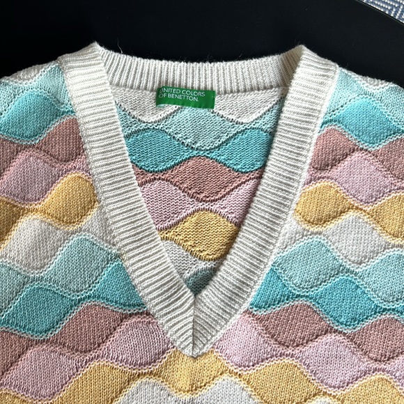 United Colors of Benetton Retro Women’s Sweater Vest - Picture 4 of 6